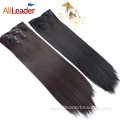 Synthetic Natural Silk Straight Hair 16 Clips